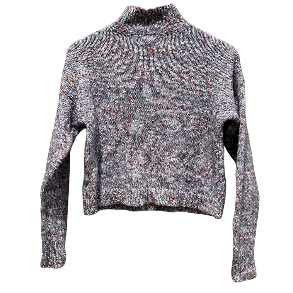 LC Lauren Conrad Women's Blue Knit Mock Neck Long Sleeve Pullover Sweater XS - Picture 7 of 10